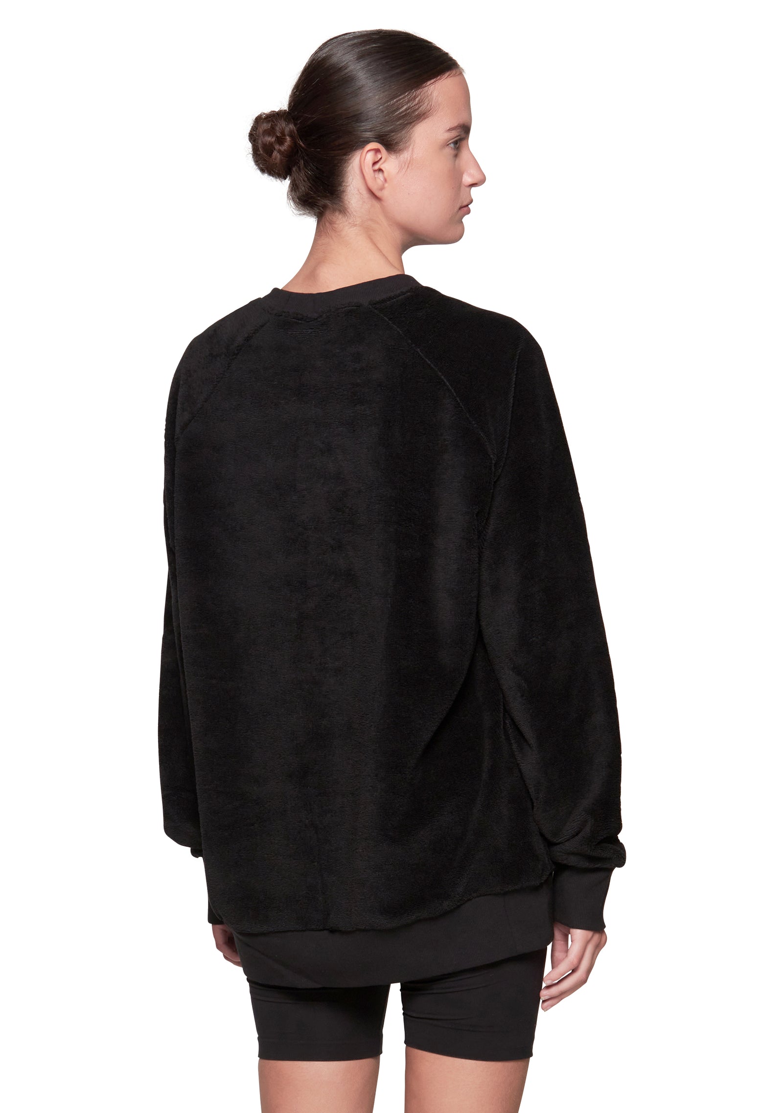 Black & Brown Embroidered Fleece Sweatshirt