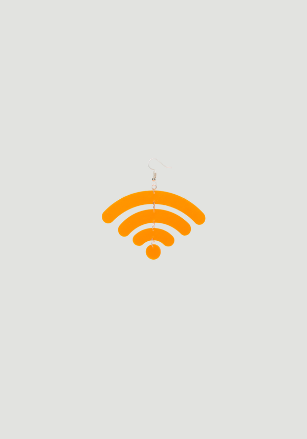 Wi-Fi Earrings Neonorange Large