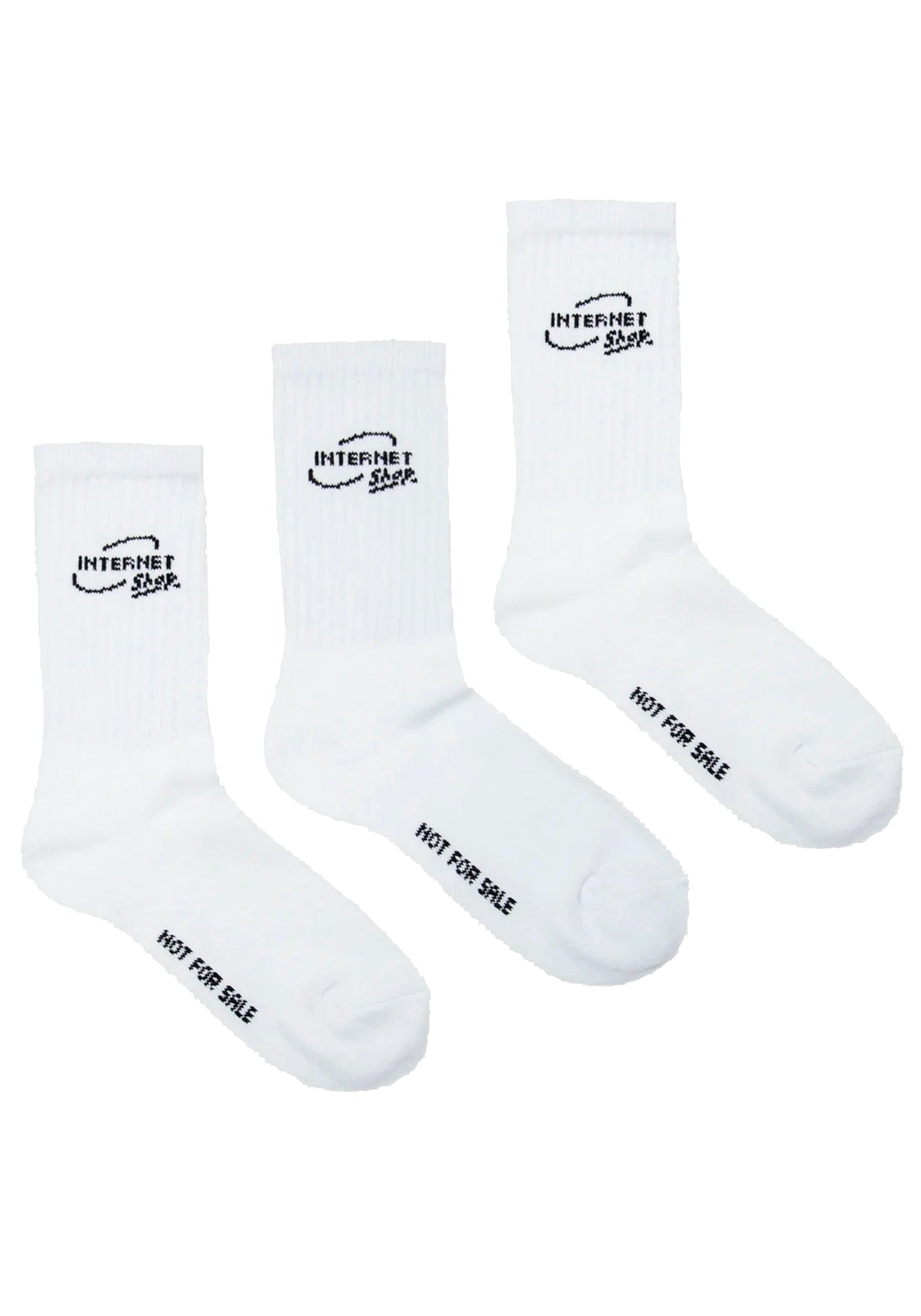Logo Socks White 3 Pack