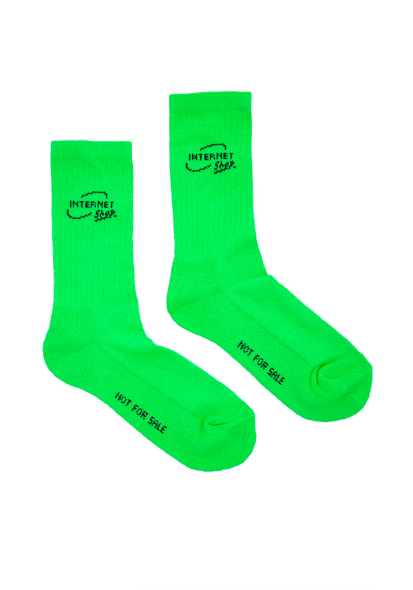 Logo Socks Neon Green